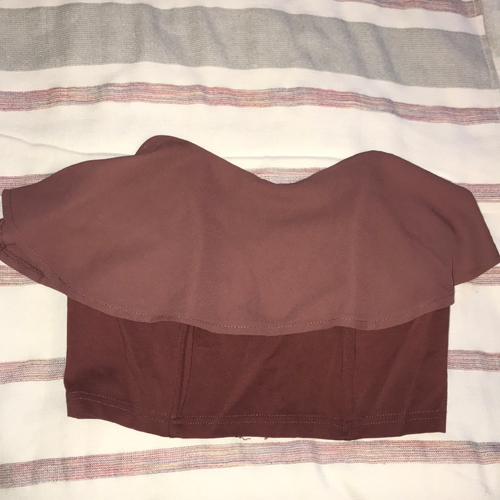 Mauve colored crop top